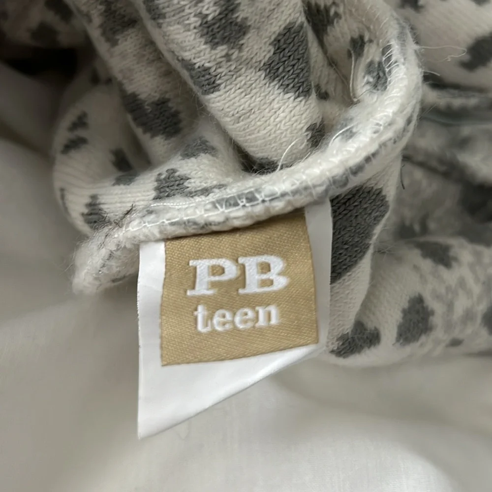 PBTEEN Gray Leopard Faux Fur Bean Bag Cover
